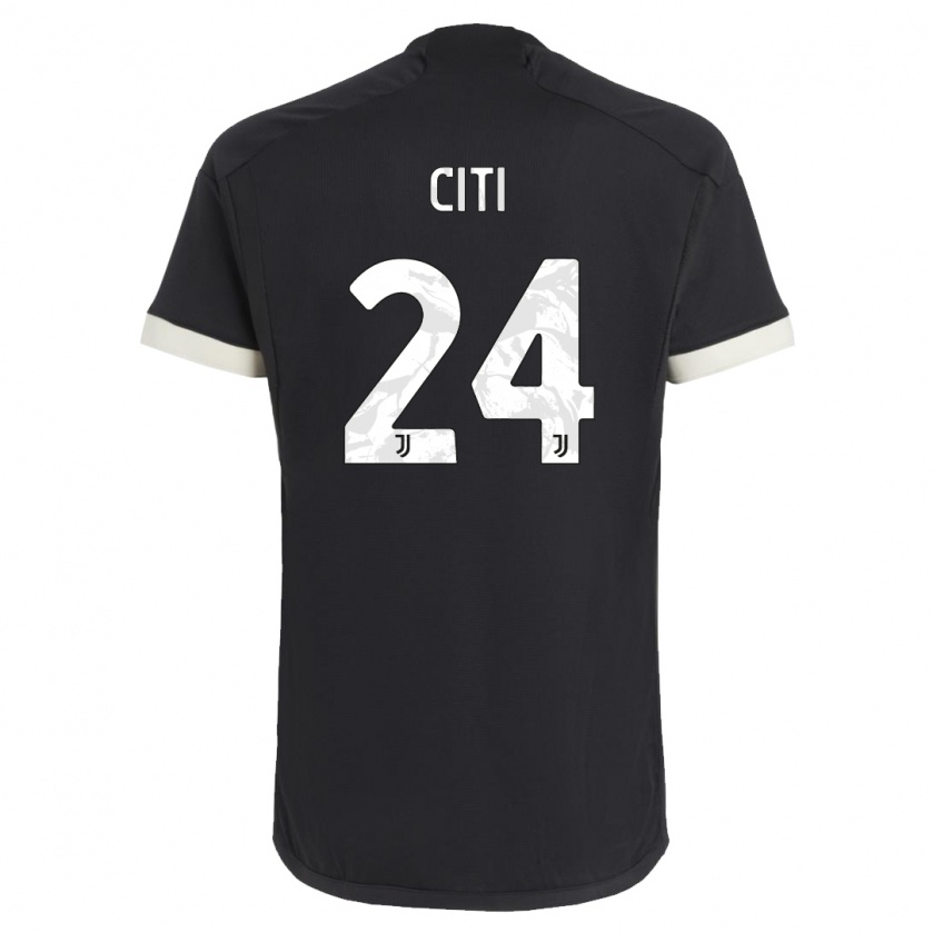 Kandiny Kinder Alessandro Citi #24 Schwarz Ausweichtrikot Trikot 2023/24 T-Shirt