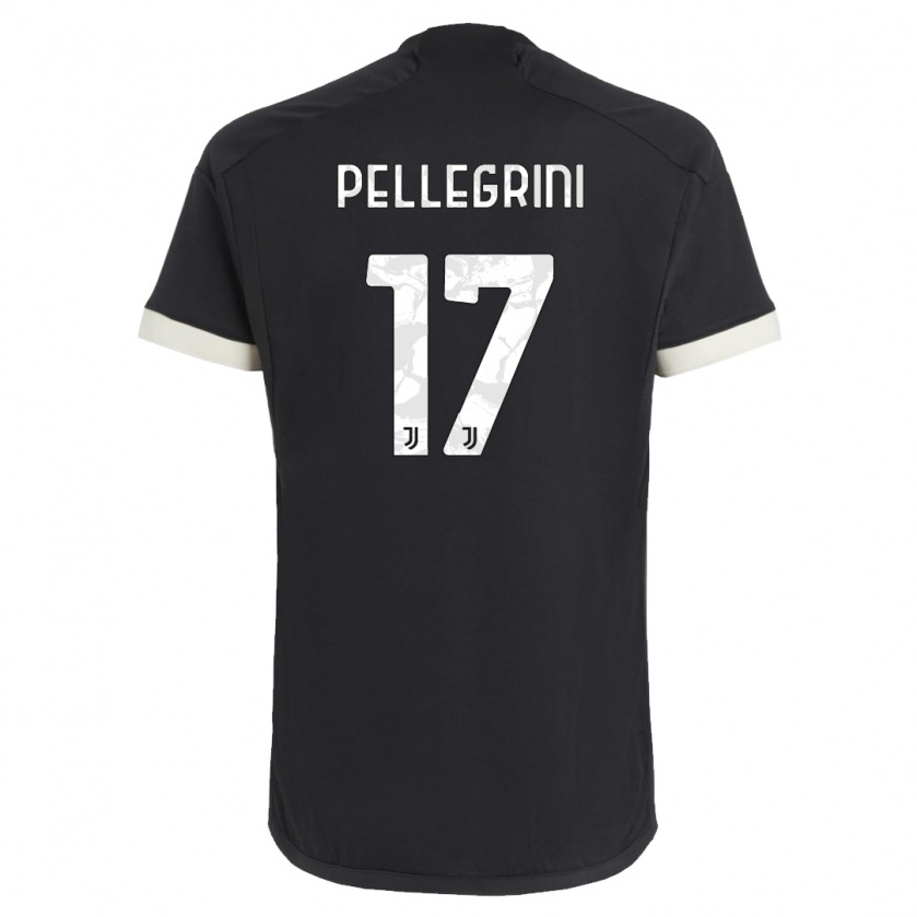 Kandiny Kinder Luca Pellegrini #17 Schwarz Ausweichtrikot Trikot 2023/24 T-Shirt