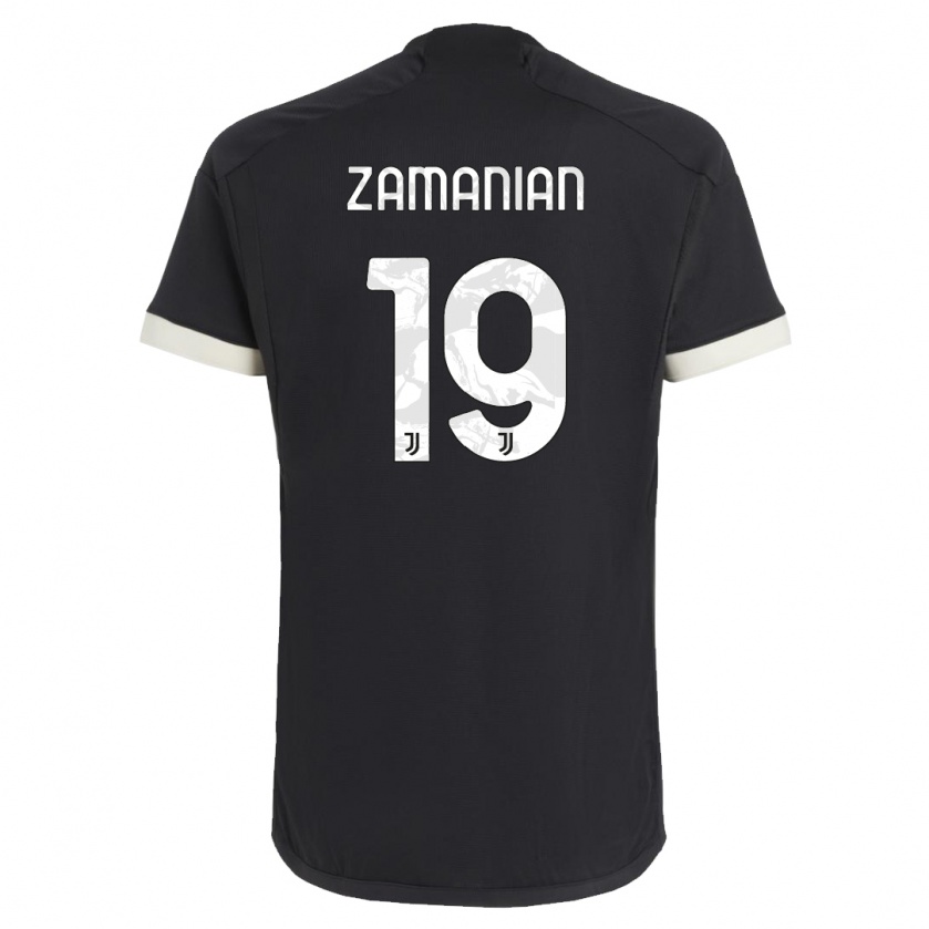 Kandiny Kinder Annahita Zamanian #19 Schwarz Ausweichtrikot Trikot 2023/24 T-Shirt