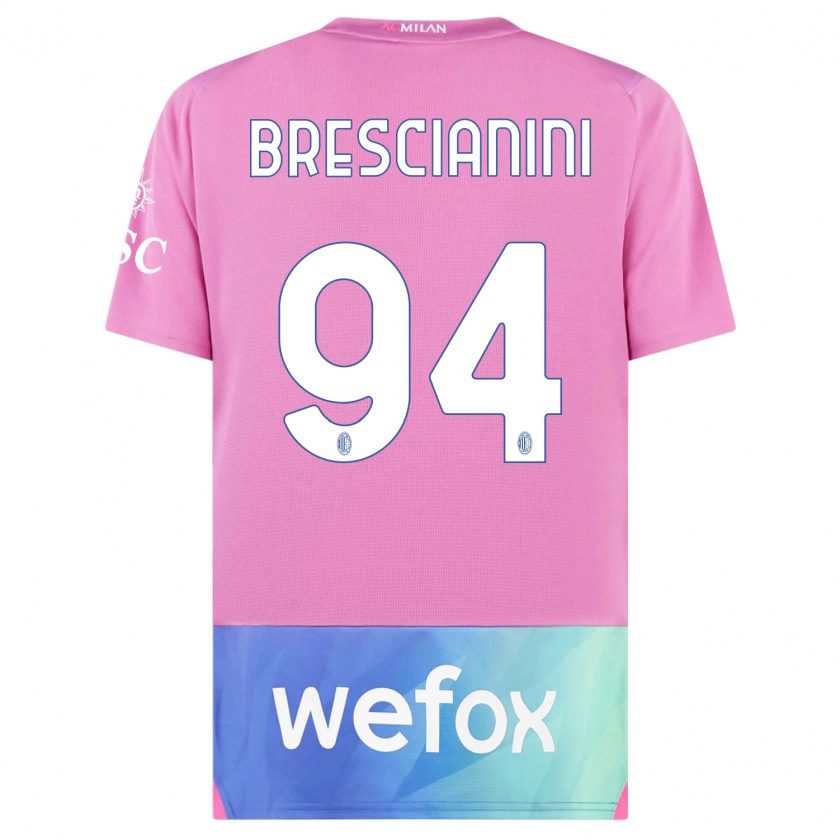 Kandiny Kinder Marco Brescianini #94 Pink Lila Ausweichtrikot Trikot 2023/24 T-Shirt