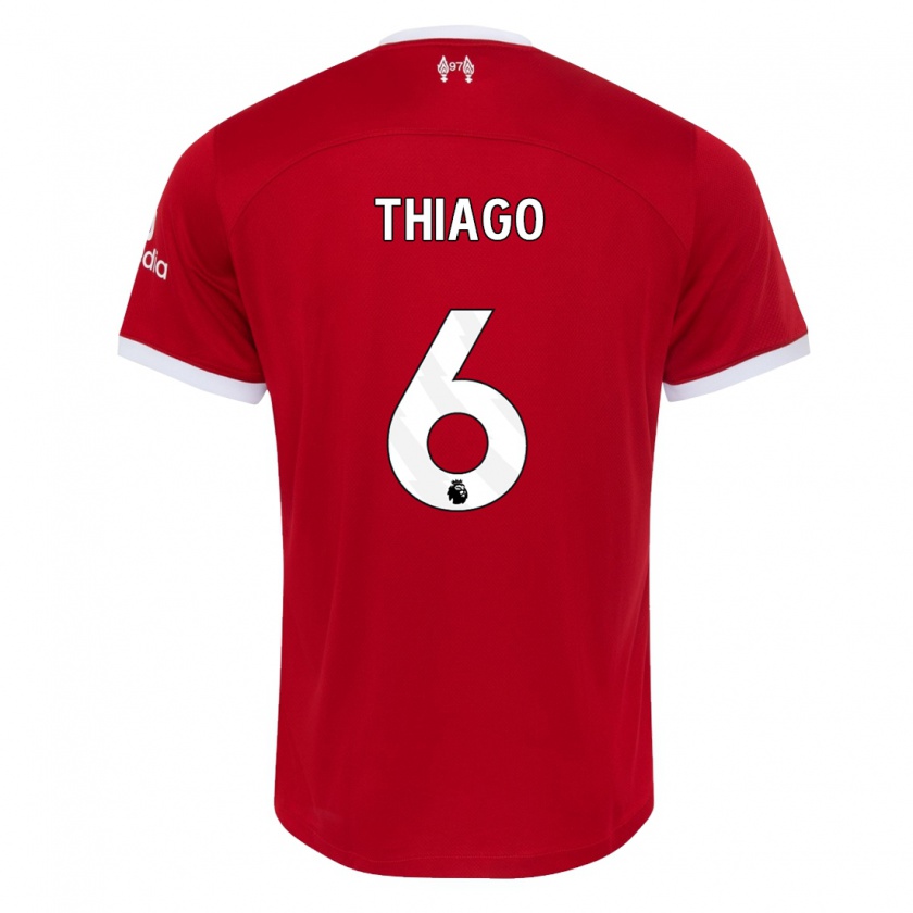 Kandiny Herren Thiago #6 Rot Heimtrikot Trikot 2023/24 T-Shirt
