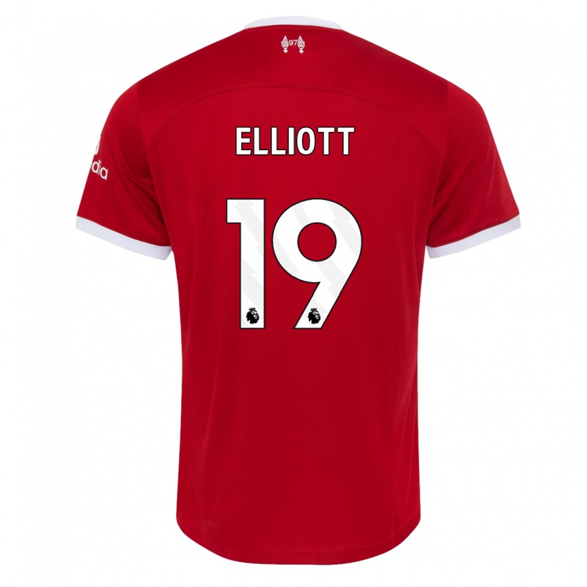 Kandiny Herren Harvey Elliott #19 Rot Heimtrikot Trikot 2023/24 T-Shirt
