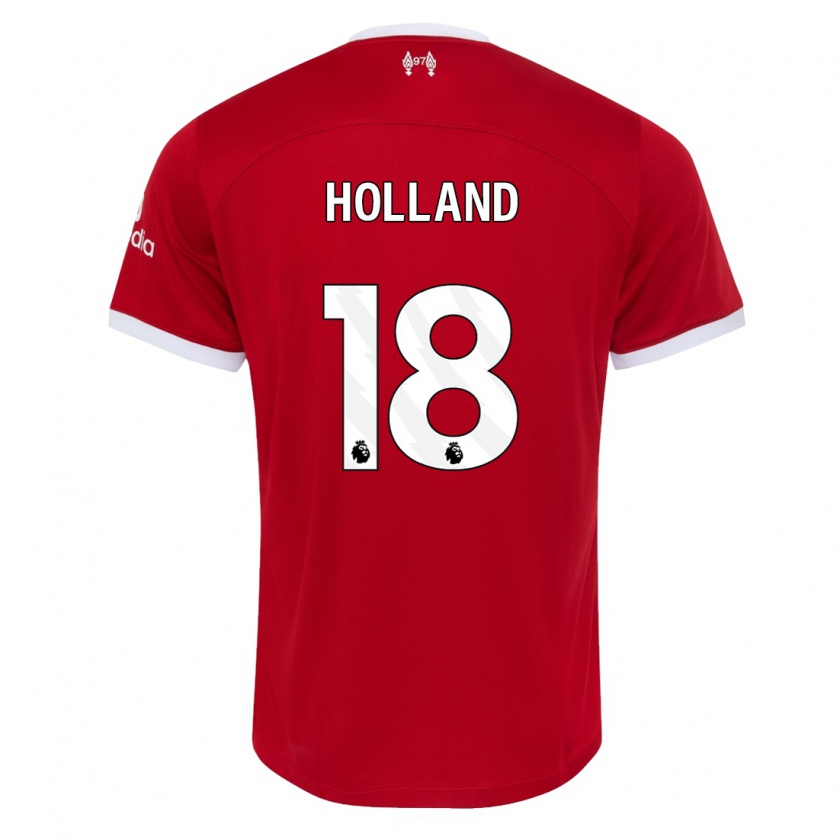 Kandiny Herren Ceri Holland #18 Rot Heimtrikot Trikot 2023/24 T-Shirt