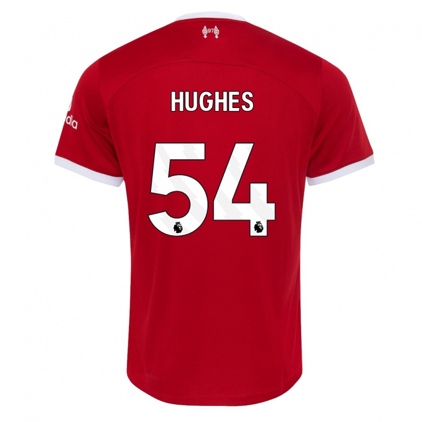 Kandiny Herren Liam Hughes #54 Rot Heimtrikot Trikot 2023/24 T-Shirt