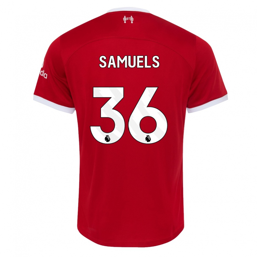 Kandiny Herren Kerron Samuels #36 Rot Heimtrikot Trikot 2023/24 T-Shirt