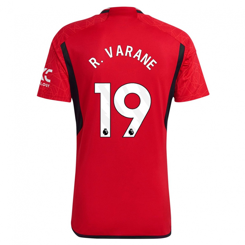 Kandiny Herren Raphaël Varane #19 Rot Heimtrikot Trikot 2023/24 T-Shirt