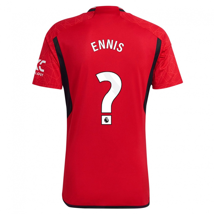 Kandiny Herren Ethan Ennis #0 Rot Heimtrikot Trikot 2023/24 T-Shirt