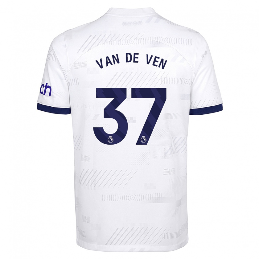 Kandiny Herren Micky Van De Ven #37 Weiß Heimtrikot Trikot 2023/24 T-Shirt
