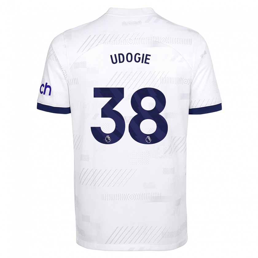Kandiny Herren Destiny Udogie #38 Weiß Heimtrikot Trikot 2023/24 T-Shirt