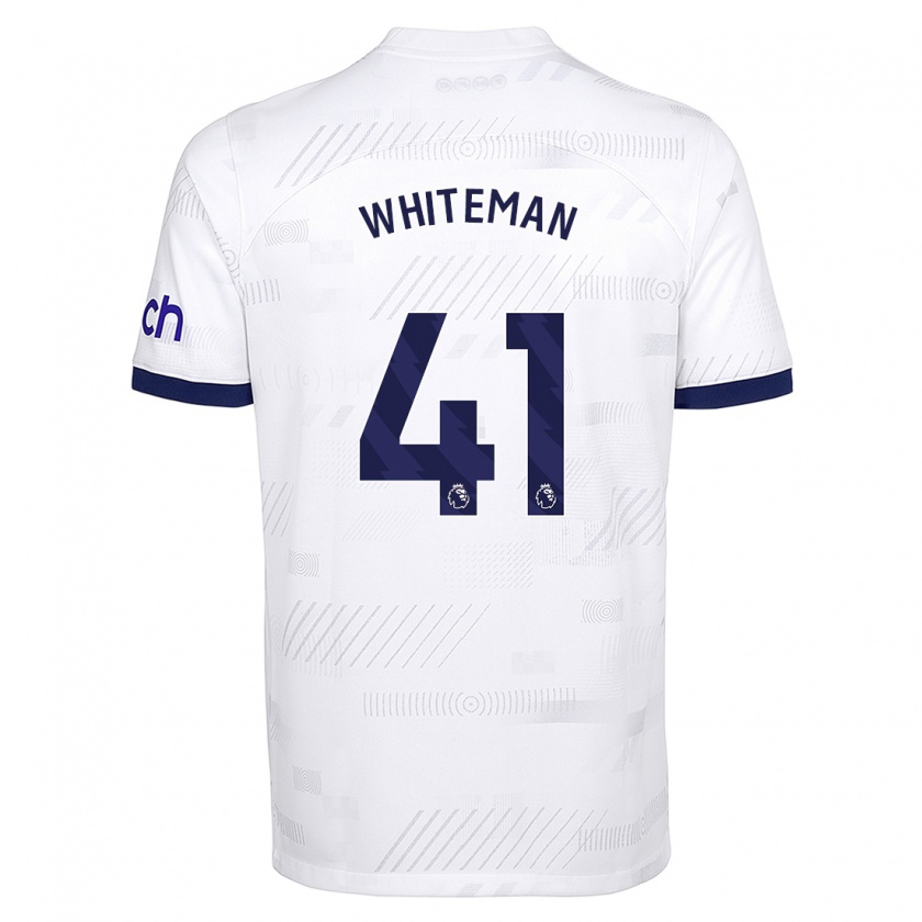 Kandiny Herren Alfie Whiteman #41 Weiß Heimtrikot Trikot 2023/24 T-Shirt