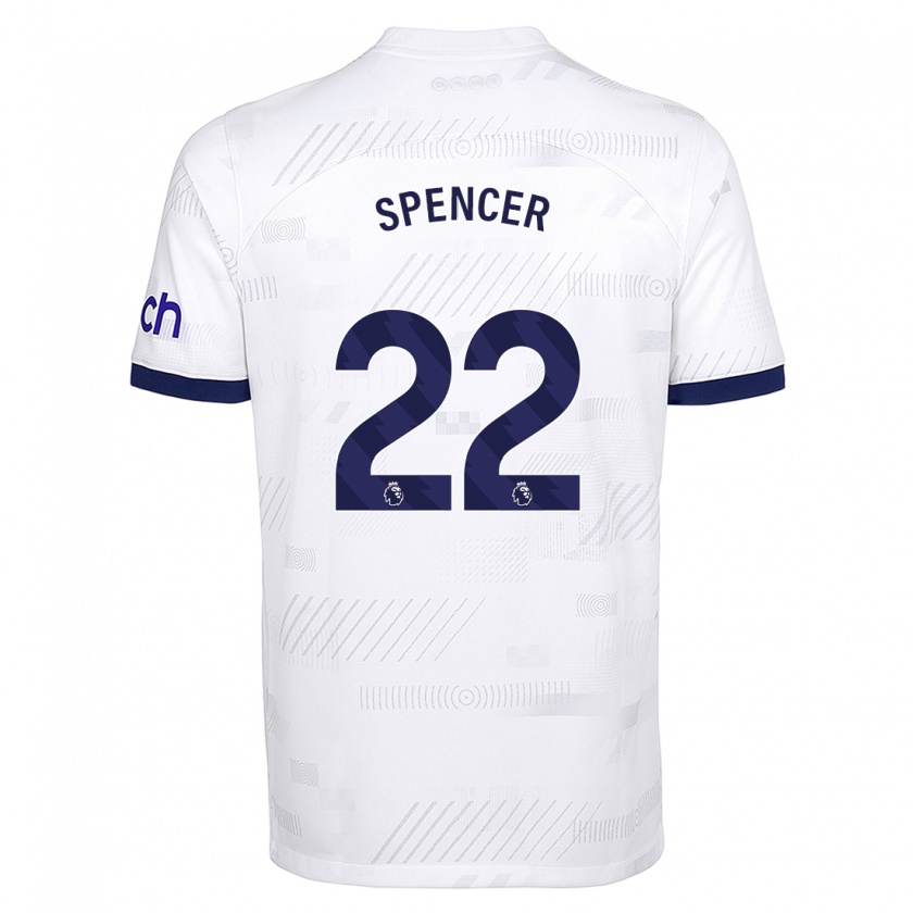 Kandiny Herren Rebecca Spencer #22 Weiß Heimtrikot Trikot 2023/24 T-Shirt
