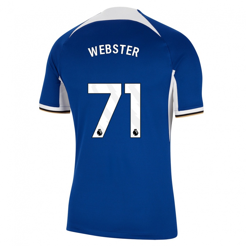 Kandiny Herren Charlie Webster #71 Blau Heimtrikot Trikot 2023/24 T-Shirt