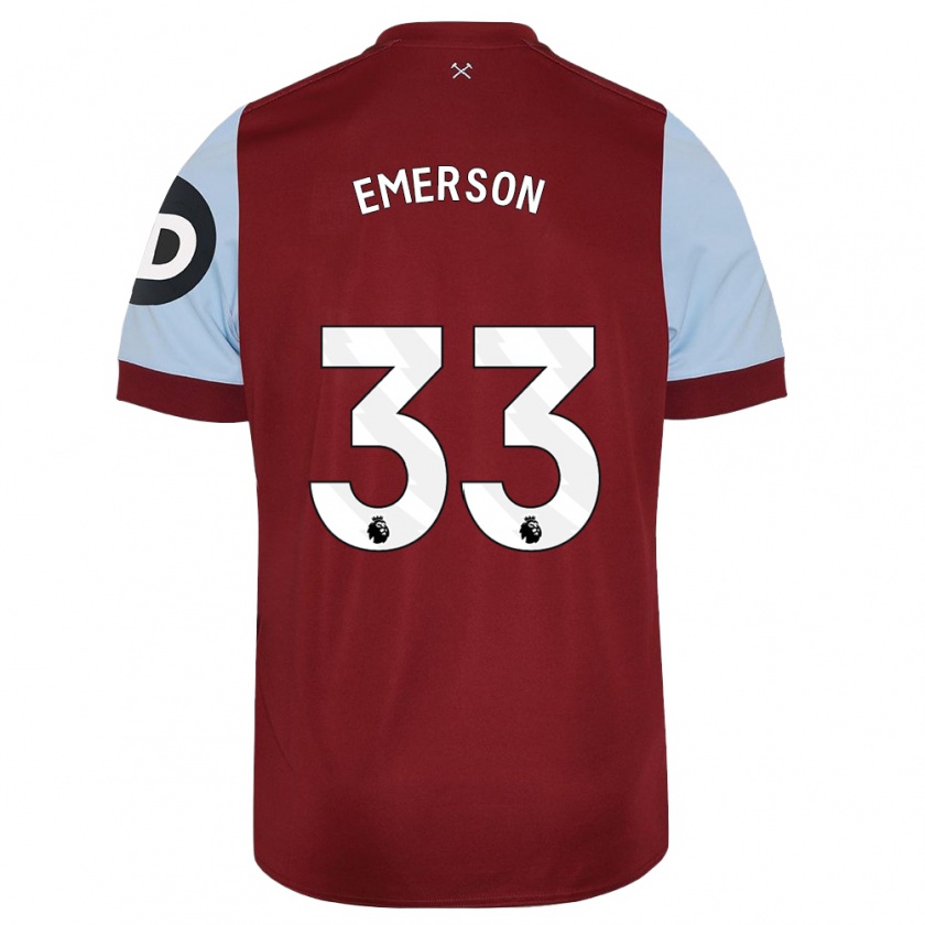Kandiny Herren Emerson Palmieri #33 Kastanienbraun Heimtrikot Trikot 2023/24 T-Shirt