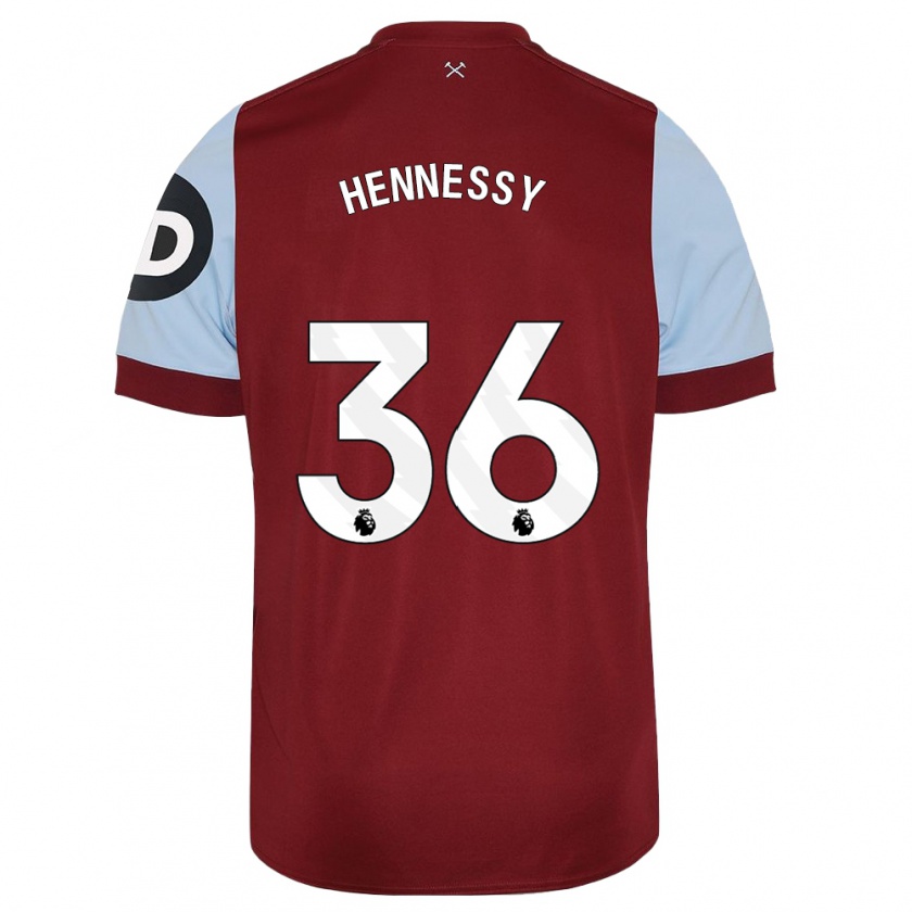 Kandiny Herren Alexandra Hennessy #36 Kastanienbraun Heimtrikot Trikot 2023/24 T-Shirt