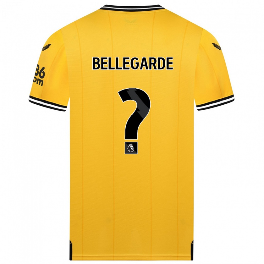 Kandiny Herren Jean-Ricner Bellegarde #0 Gelb Heimtrikot Trikot 2023/24 T-Shirt