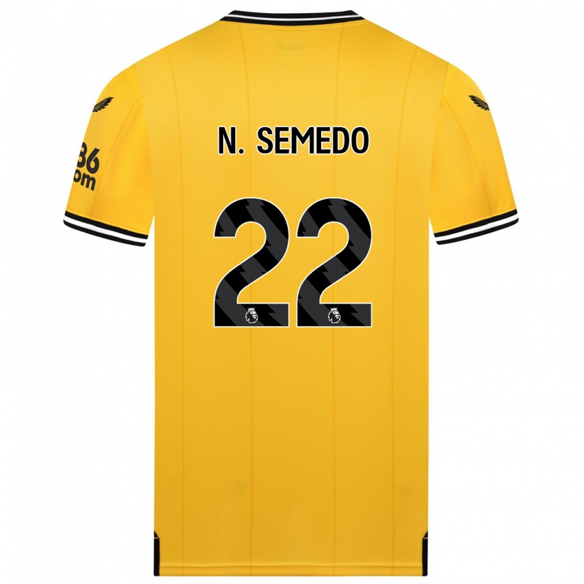 Kandiny Herren Nélson Semedo #22 Gelb Heimtrikot Trikot 2023/24 T-Shirt