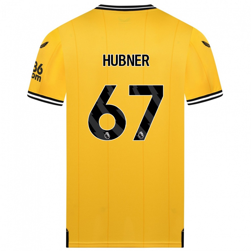 Kandiny Herren Justin Hubner #67 Gelb Heimtrikot Trikot 2023/24 T-Shirt
