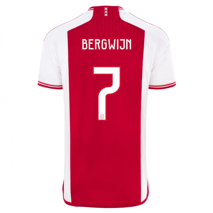 Kandiny Herren Steven Bergwijn #7 Rot-Weiss Heimtrikot Trikot 2023/24 T-Shirt