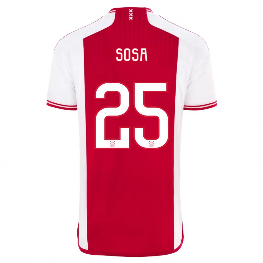 Kandiny Herren Borna Sosa #25 Rot-Weiss Heimtrikot Trikot 2023/24 T-Shirt