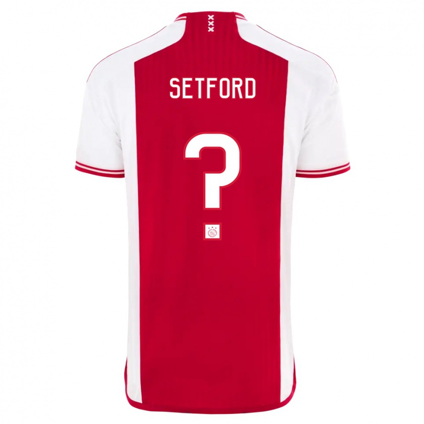 Kandiny Herren Charlie Setford #0 Rot-Weiss Heimtrikot Trikot 2023/24 T-Shirt