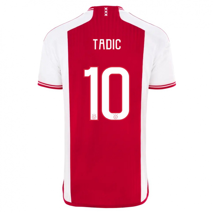 Kandiny Herren Dusan Tadic #10 Rot-Weiss Heimtrikot Trikot 2023/24 T-Shirt