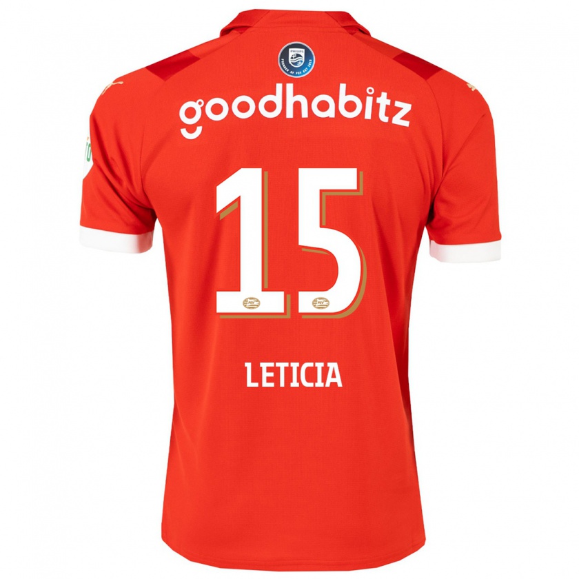 Kandiny Herren Brazil Bra Leticia #15 Rot Heimtrikot Trikot 2023/24 T-Shirt
