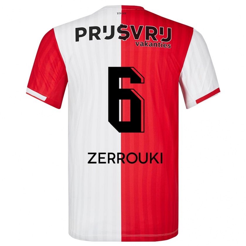 Kandiny Herren Ramiz Zerrouki #6 Rot-Weiss Heimtrikot Trikot 2023/24 T-Shirt