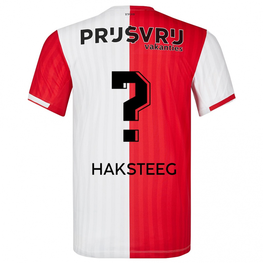 Kandiny Herren Tim Haksteeg #0 Rot-Weiss Heimtrikot Trikot 2023/24 T-Shirt