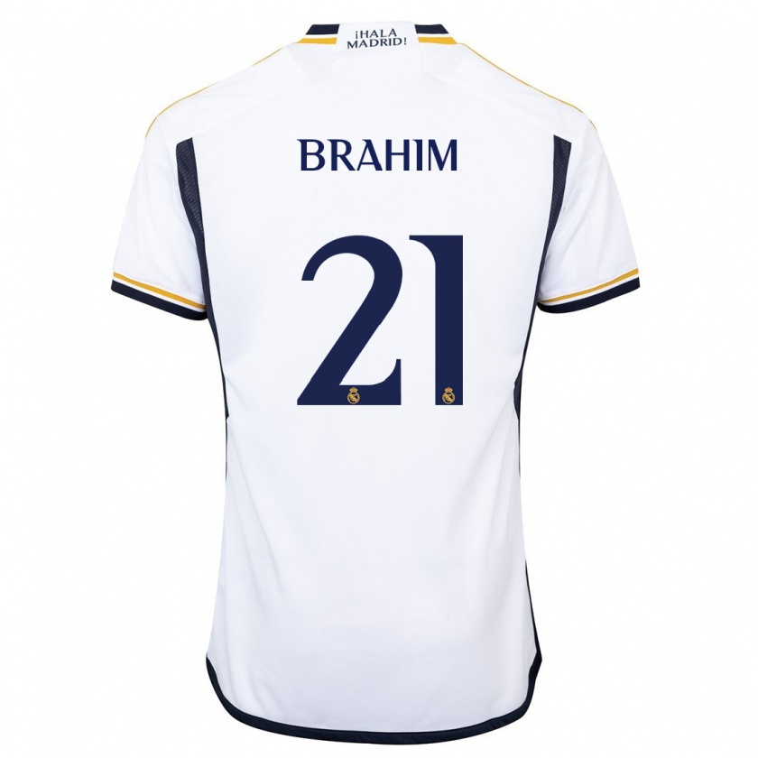 Kandiny Herren Brahim Díaz #21 Weiß Heimtrikot Trikot 2023/24 T-Shirt