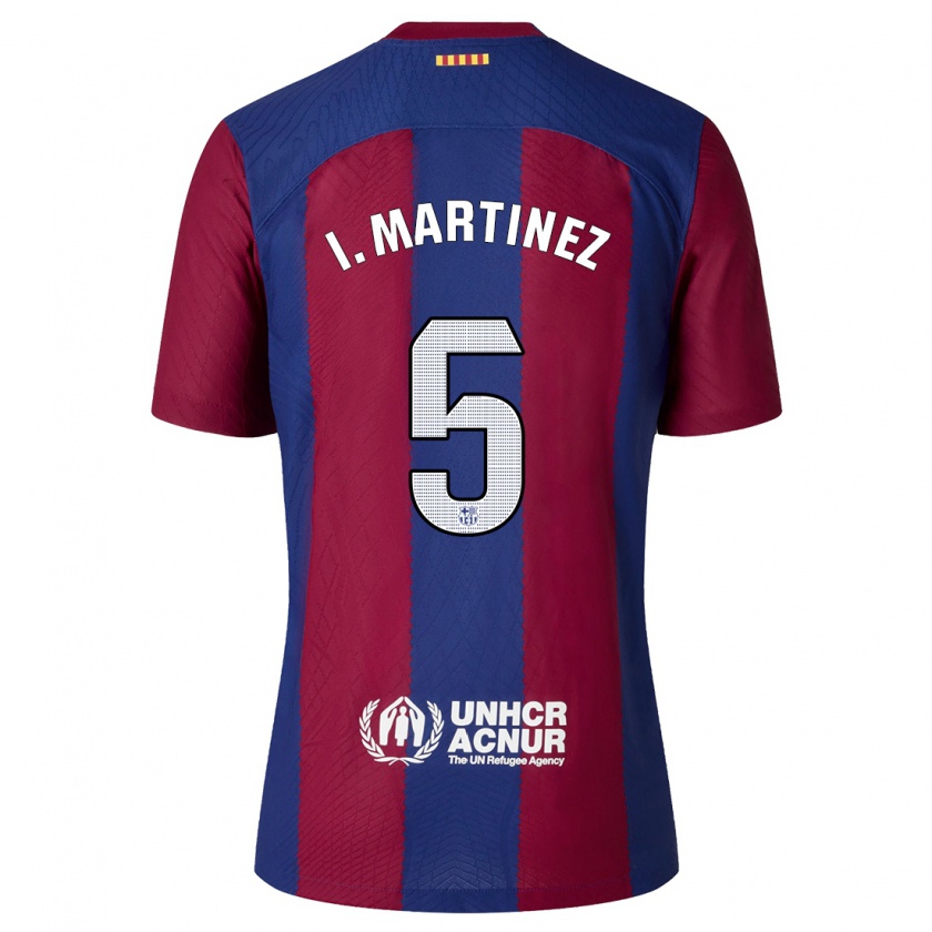 Kandiny Herren Iñigo Martínez #5 Rot Blau Heimtrikot Trikot 2023/24 T-Shirt