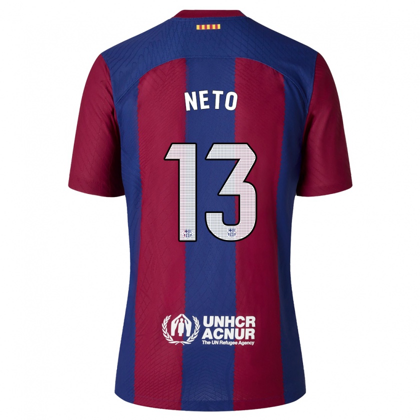 Kandiny Herren Neto #13 Rot Blau Heimtrikot Trikot 2023/24 T-Shirt