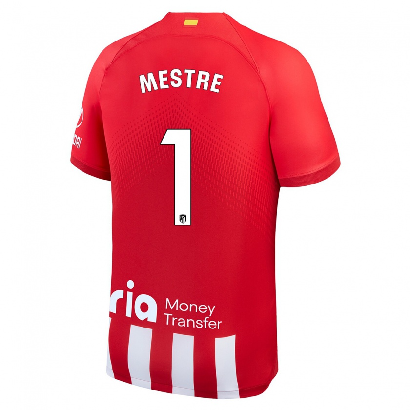 Kandiny Herren Sergio Mestre #1 Rot-Weiss Heimtrikot Trikot 2023/24 T-Shirt