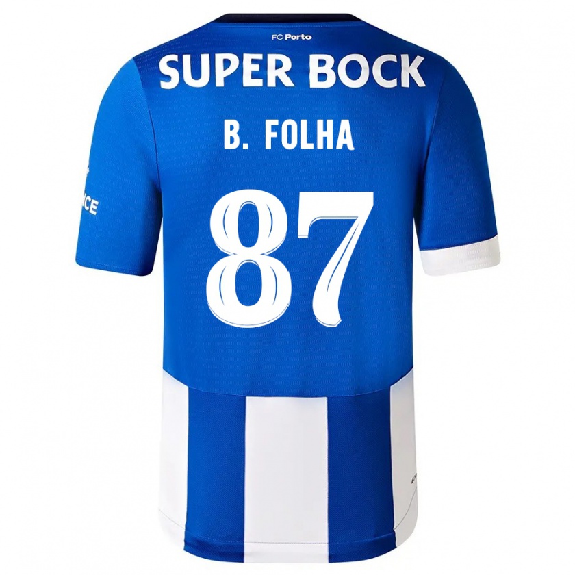 Kandiny Herren Bernardo Folha #87 Blau Weiss Heimtrikot Trikot 2023/24 T-Shirt