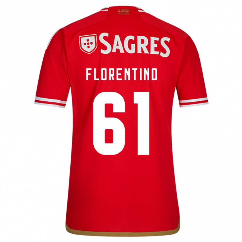 Kandiny Herren Florentino #61 Rot Heimtrikot Trikot 2023/24 T-Shirt