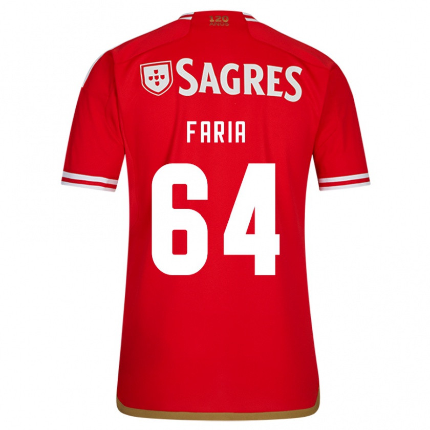 Kandiny Herren Hugo Faria #64 Rot Heimtrikot Trikot 2023/24 T-Shirt