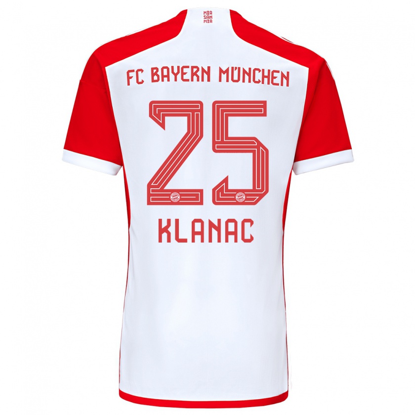 Kandiny Herren Luka Klanac #25 Rot-Weiss Heimtrikot Trikot 2023/24 T-Shirt