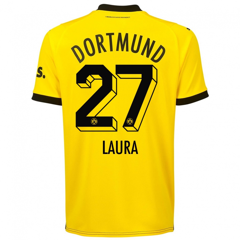 Kandiny Herren Van Der Heijden Laura #27 Gelb Heimtrikot Trikot 2023/24 T-Shirt