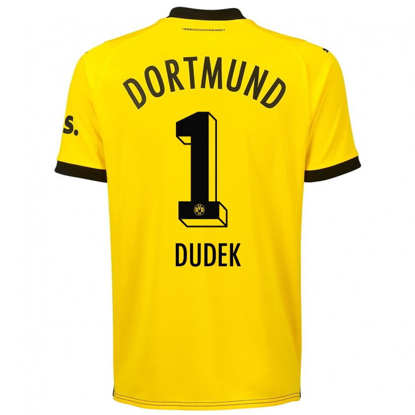 Kandiny Herren Daniel Dudek #1 Gelb Heimtrikot Trikot 2023/24 T-Shirt