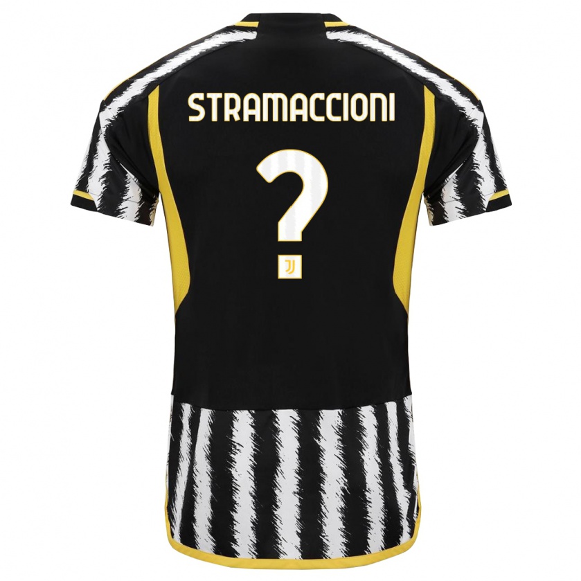 Kandiny Herren Diego Stramaccioni #0 Schwarz-Weiss Heimtrikot Trikot 2023/24 T-Shirt