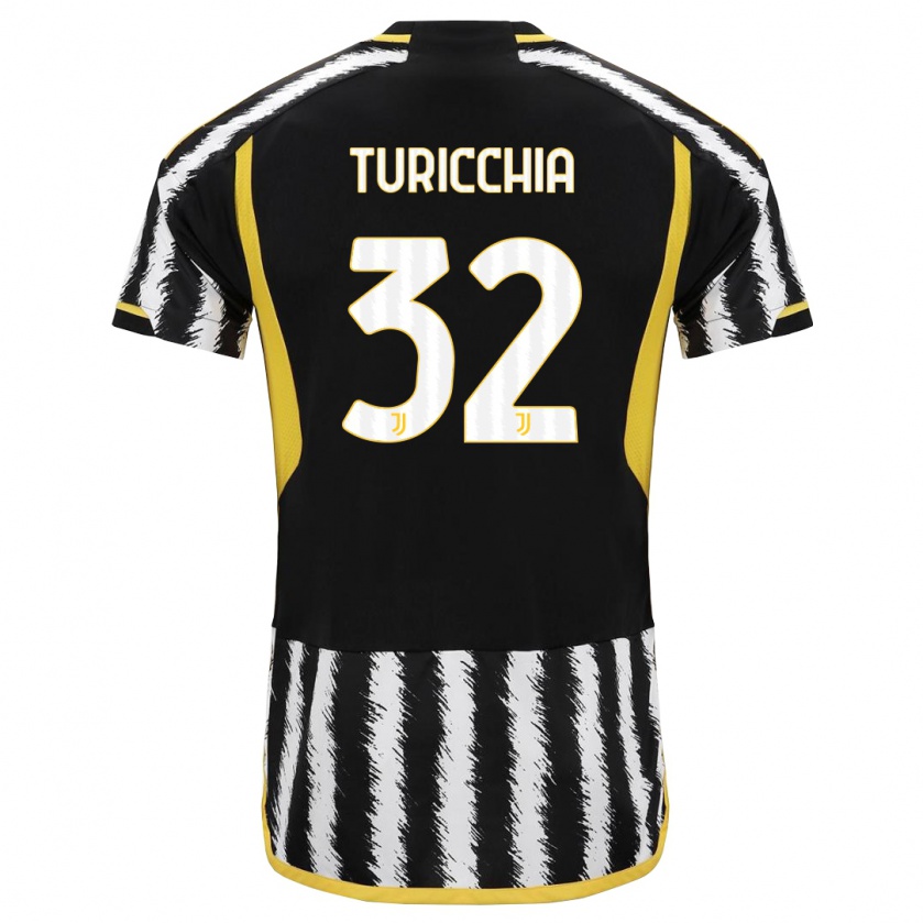 Kandiny Herren Riccardo Turicchia #32 Schwarz-Weiss Heimtrikot Trikot 2023/24 T-Shirt