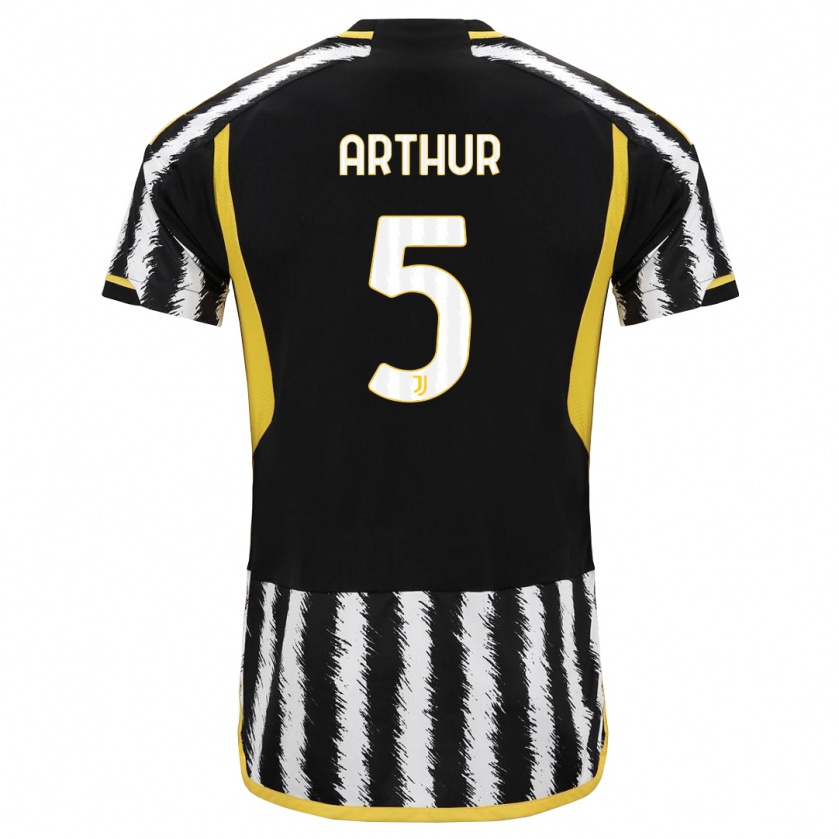Kandiny Herren Arthur #5 Schwarz-Weiss Heimtrikot Trikot 2023/24 T-Shirt