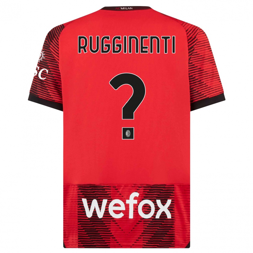 Kandiny Herren Omar Rugginenti #0 Rot Schwarz Heimtrikot Trikot 2023/24 T-Shirt