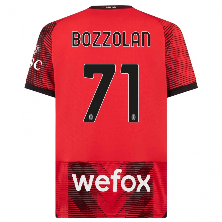 Kandiny Herren Andrea Bozzolan #71 Rot Schwarz Heimtrikot Trikot 2023/24 T-Shirt