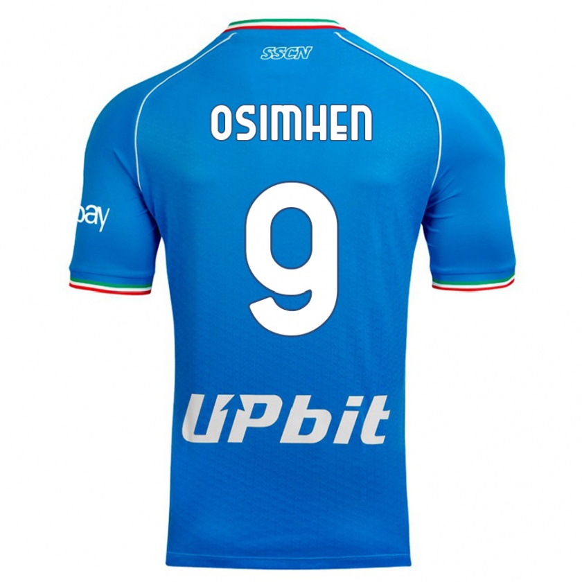 Kandiny Herren Victor Osimhen #9 Himmelblau Heimtrikot Trikot 2023/24 T-Shirt