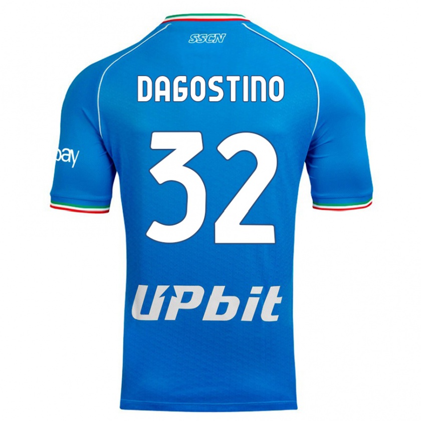 Kandiny Herren Giuseppe Dagostino #32 Himmelblau Heimtrikot Trikot 2023/24 T-Shirt