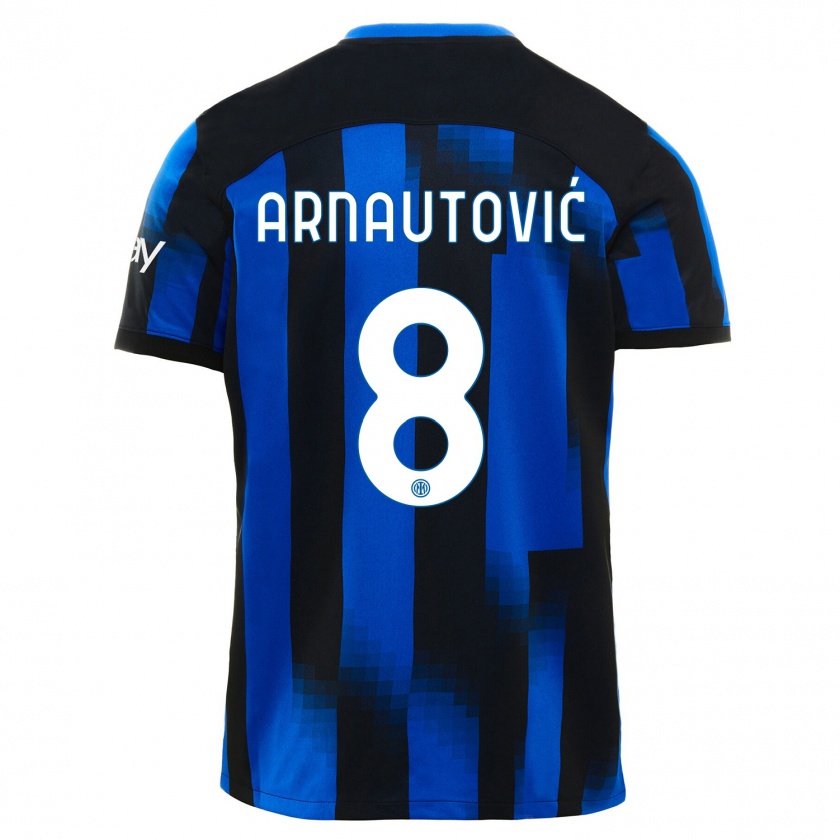 Kandiny Herren Marko Arnautovic #8 Schwarz Blau Heimtrikot Trikot 2023/24 T-Shirt