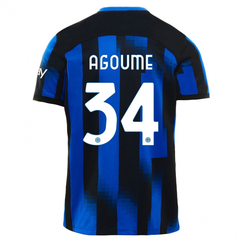 Kandiny Herren Lucien Agoumé #34 Schwarz Blau Heimtrikot Trikot 2023/24 T-Shirt
