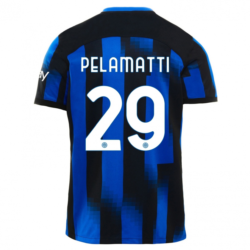 Kandiny Herren Andrea Pelamatti #29 Schwarz Blau Heimtrikot Trikot 2023/24 T-Shirt
