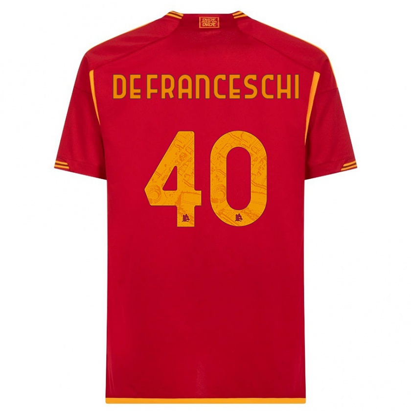 Kandiny Herren Leonardo De Franceschi #40 Rot Heimtrikot Trikot 2023/24 T-Shirt