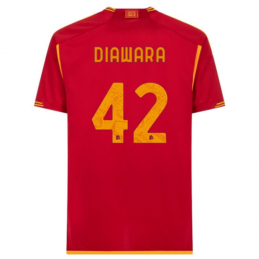 Kandiny Herren Amadou Diawara #42 Rot Heimtrikot Trikot 2023/24 T-Shirt